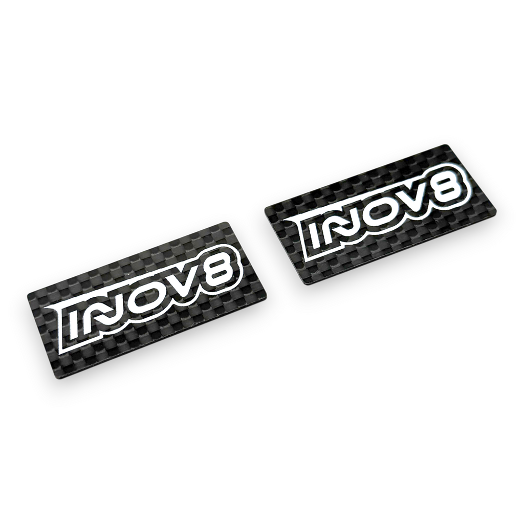 INOV8 Carbon Logo Wing Endplates 40x20mm for 1/10th EP Onroad (2)