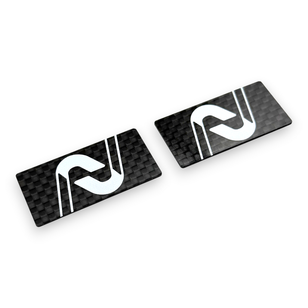 INOV8 Carbon "N" Logo Wing Endplates 40x20mm for 1/10th EP Onroad (2)