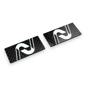 INOV8 Carbon "N" Logo Wing Endplates 40x20mm for 1/10th EP Onroad (2)